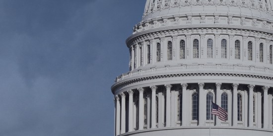 Closeup of Capitol Building in Washington DC